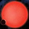 GJ 1214b orbits close to its host star, as this artist's impression shows